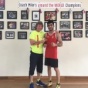 Тренер по боксу, Михаил Козловский, продолжает учить технике бокса многократного Чемпиона Индии, Адитю Маана.