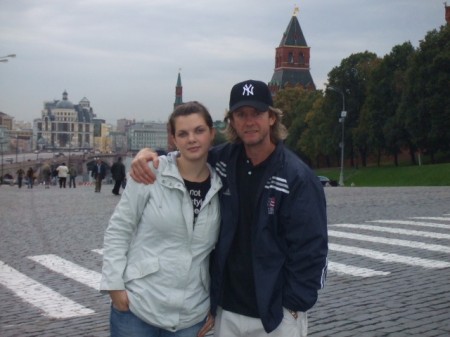 Я с дочерью Яной возле Кремля