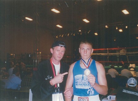 Михаил Козловский и его чемпион Америки среди юниоров 2004 г. Александр Мамошук