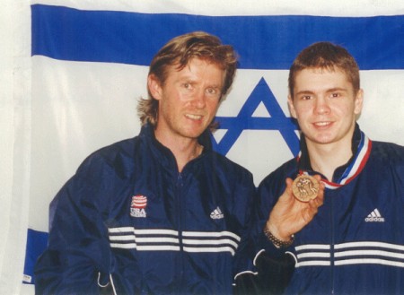Тренер Михаил Козловский с учеником, Юрием Форманом, бронзовым призёром "Золотых Перчаток" США.