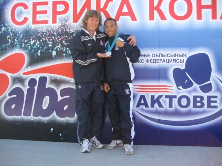 Михаил Козловский и серебрянный призёр Джереми Фиорентино