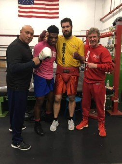 Boxing Coach Mike with Vladimir Tereshkin 